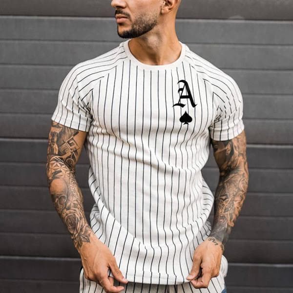 Men's Clothing loose spade A poker 3D digital printing T-shirt street personality trend round neck short sleeve