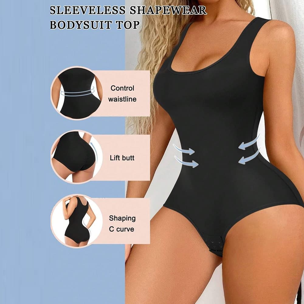 Shapewear For Women High Waist Tummy Control Bodysuit Seamless Butt Lift Full Body Shaper With Adjustable Straps Black Nude Blush