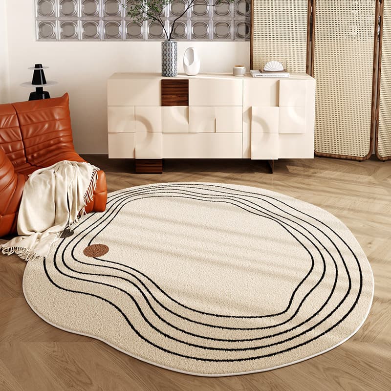 Special-Shaped Simple Living Room Carpet Rocking Chair Recliner Carpet Bedroom Room Bedside Carpet Computer Chair Learning Mat