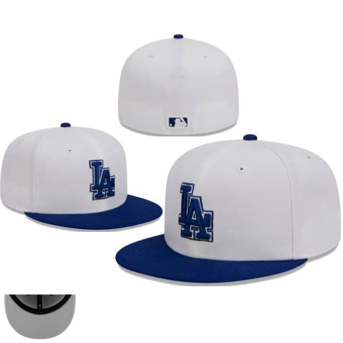 Casquette de baseball brodée, protection solaire intégrale, taille L (5A), de qualité supérieure Los Angeles Dodgers, pour l'exportation.