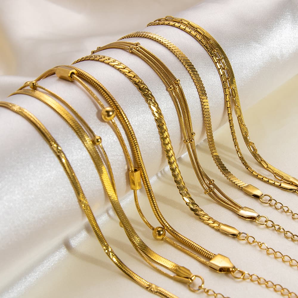 Retro Waves 304 Stainless Steel Bracelets In Bulk