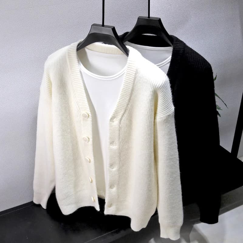 Men's Clothing Cardigan Sweater New Men's Autumn And Winter Version Loose Lazy Style Knitted Sweater Jacket Sweater
