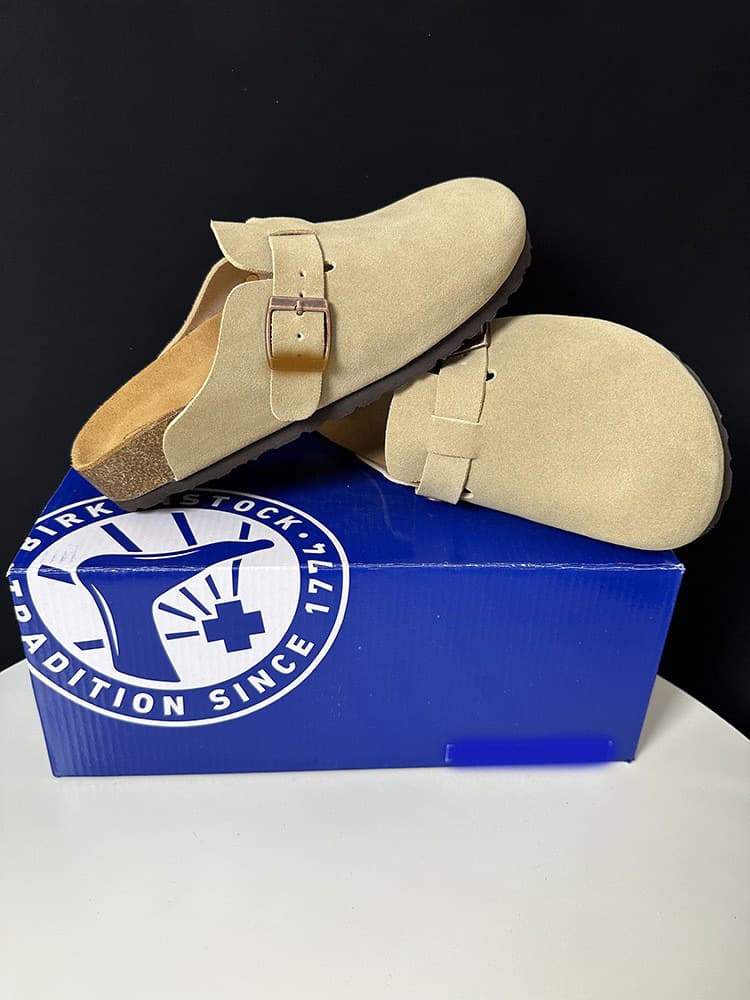 Bandeau BK Demi-Tug, Chaussons Buston Cool, Chaussures Boken en Cuir Véritable et Liège pour Hommes et Femmes, Couple