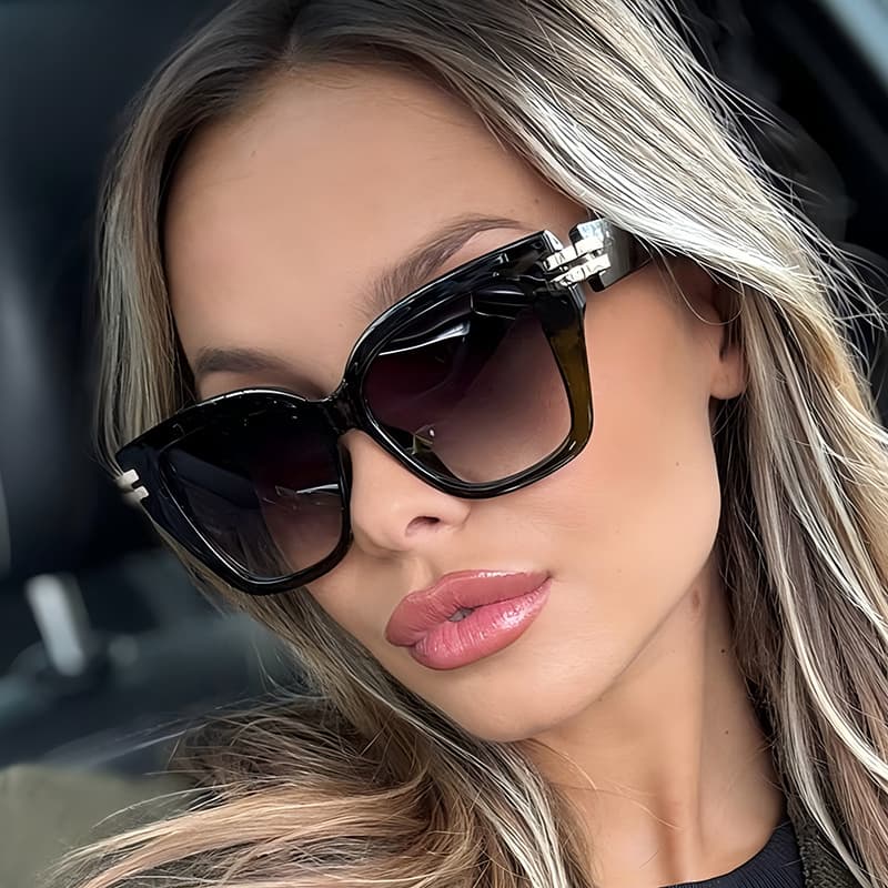 Women's Sunglasses Fashionable Sunglasses For Women, High End Feel, Large Frame, Slimming, New Cross Border Style Sun Protection Sunglasses.