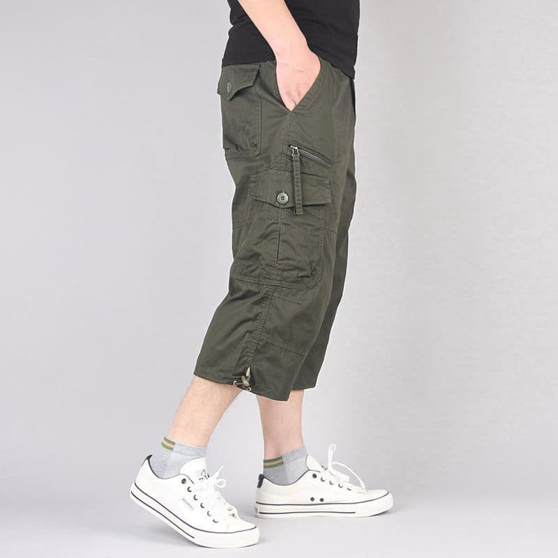 Men's Clothing Wholesale Summer Outdoor Multi Pocket Work Shorts Men's Plus Size Casual Cropped Trousers
