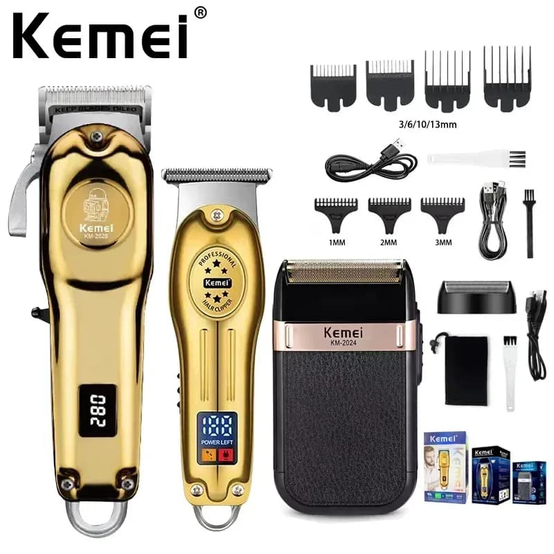 Kemei KM-2628 KM-678 KM-2024 USB Rechargeable Clipper Professional Cordless Men Trimmer Men's Hair Cutting Machine