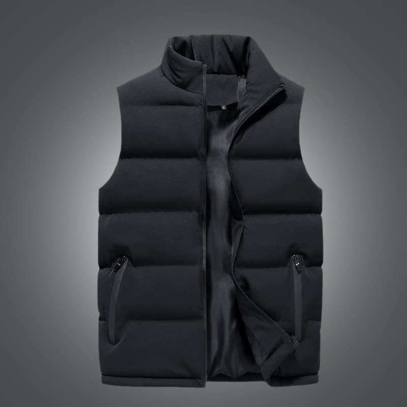 Men's Clothing Men's vest Douyin popular autumn and winter sports and leisure stand up collar jacket thickened outer wear printed LOGO