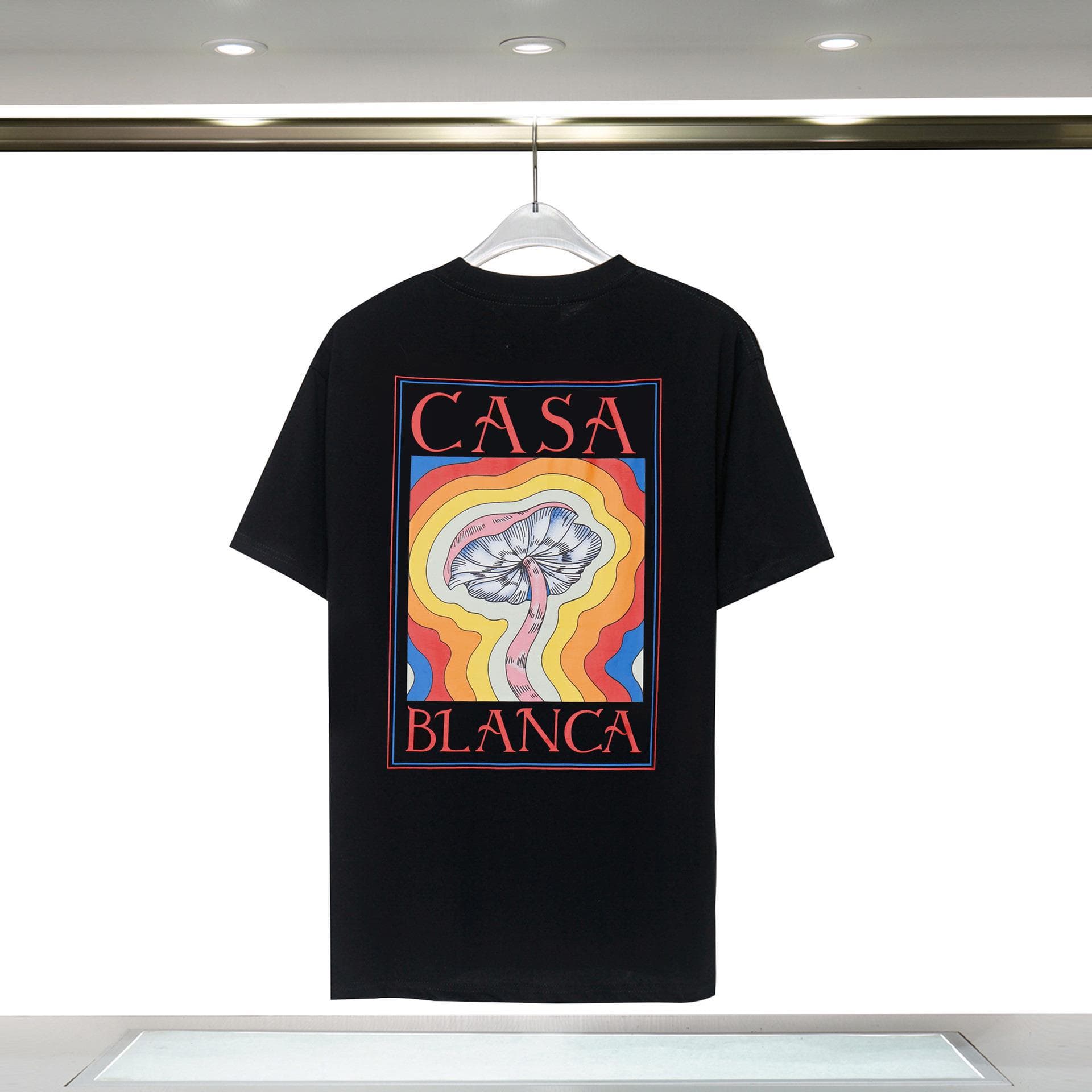 Vêtements pour hommes 24 nouveaux styles Illusion Gate Letter Printing T-shirt à manches courtes à col rond personnalisé