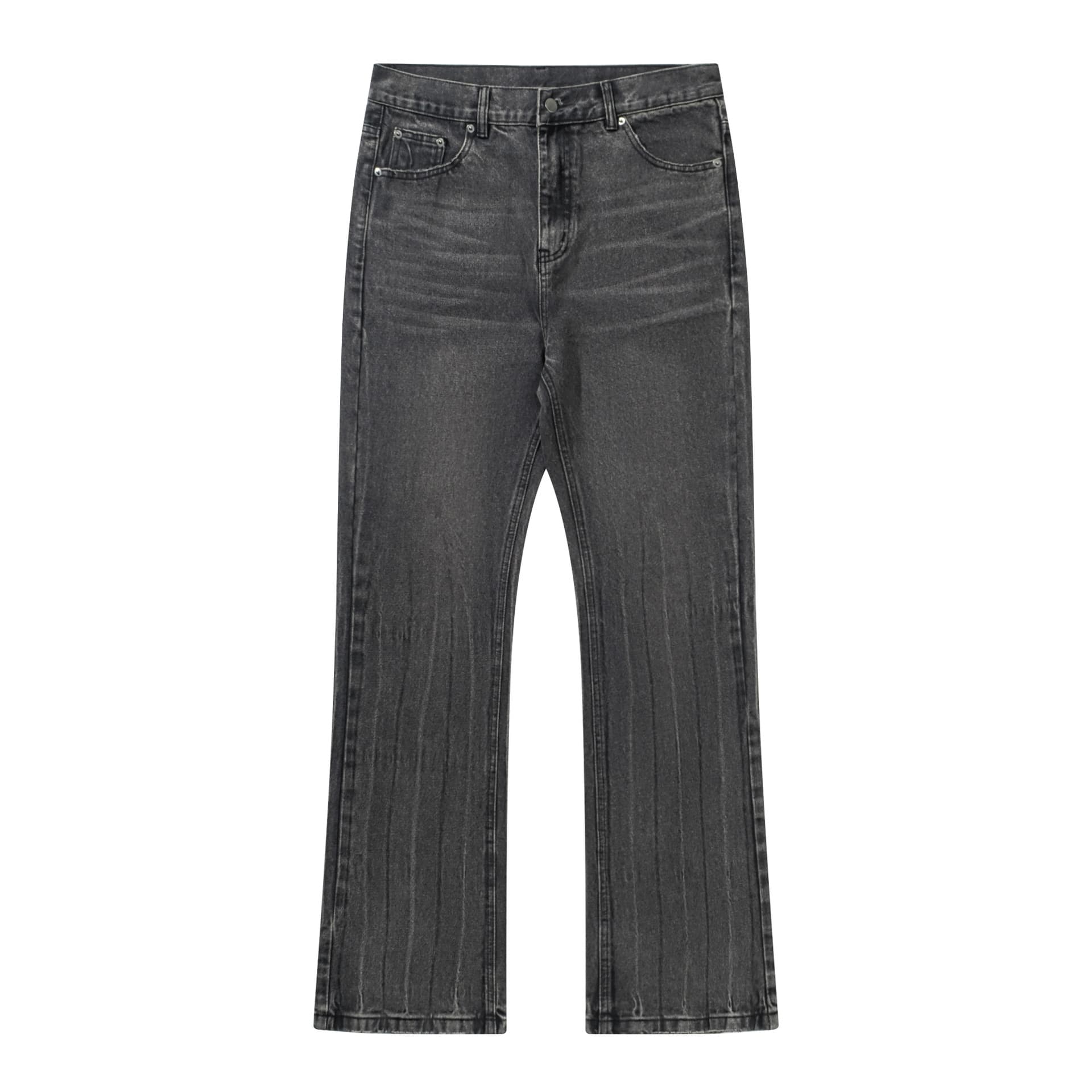 Men's Clothing niche washed damaged old flared denim casual trousers flared jeans