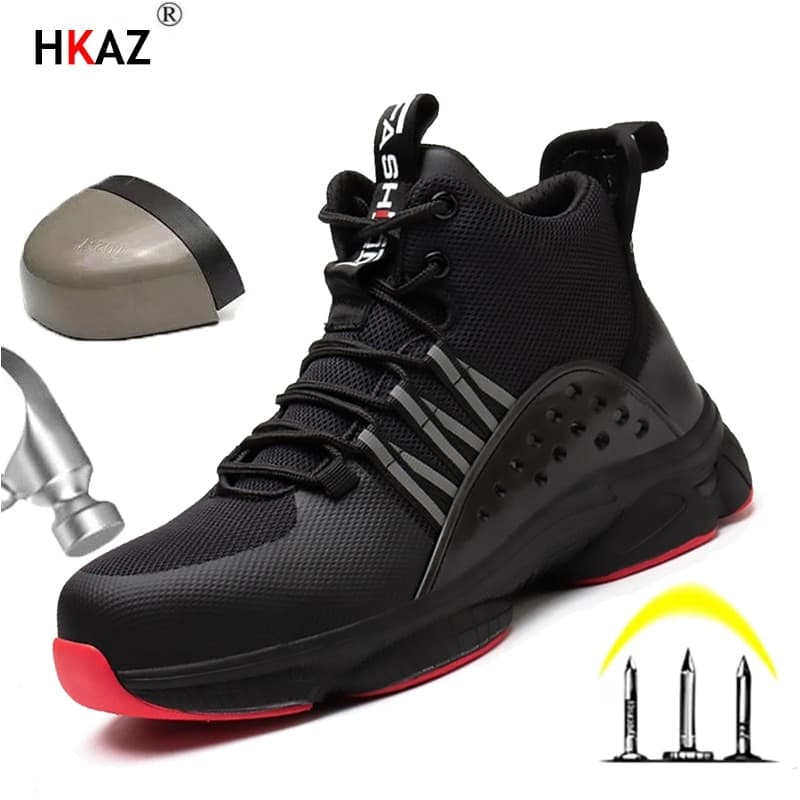 Safety shoes steel toe men puncture-protective work boots indestructible safety lightweight