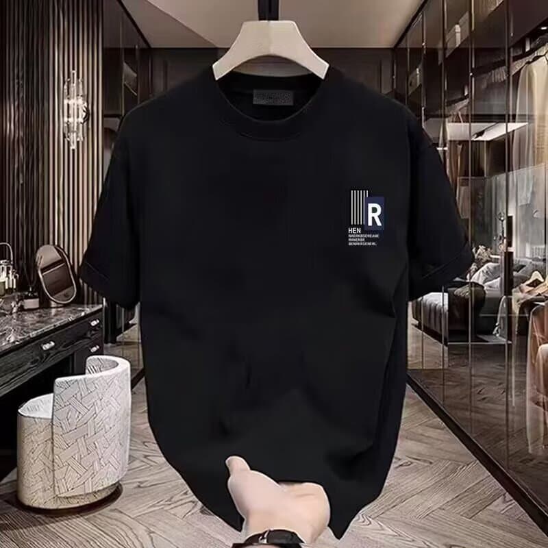 High-end Trendy Brand Short-sleeved T-shirt Men's 2024 New Arrival Hot Style Summer Trendy Handsome Printed Casual T-shirt Men's Top