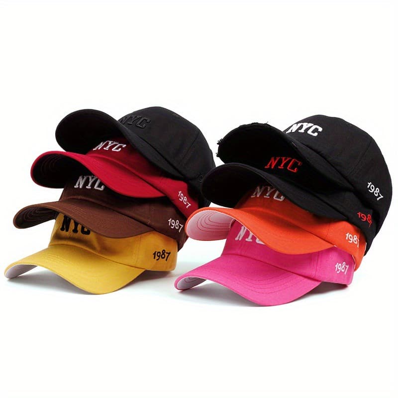 New Embroidered NYC Baseball Versatile Four Seasons Sunshade Duck Tongue Hat
