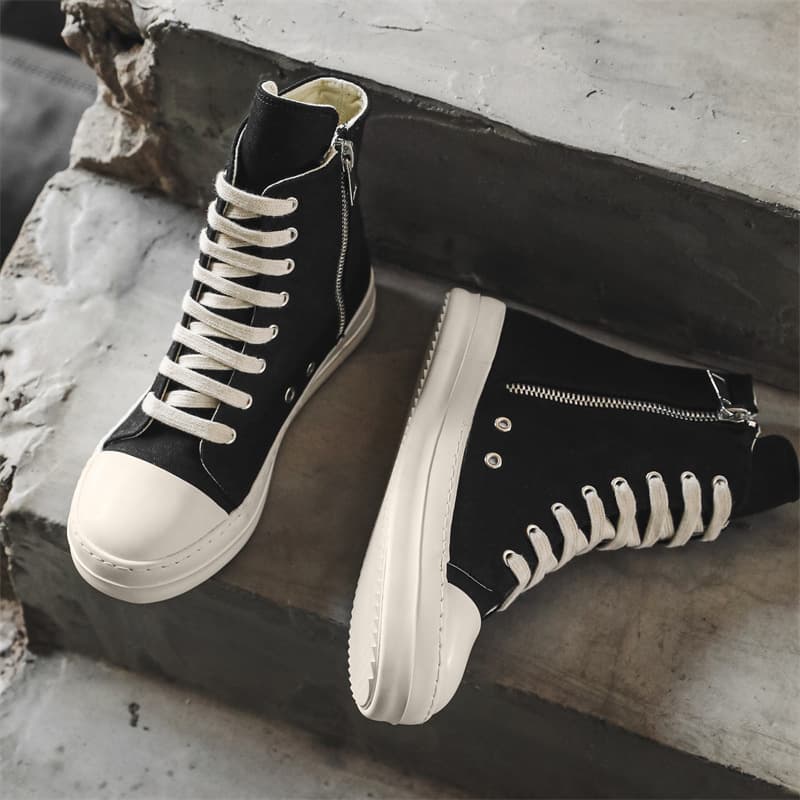 2025 Spring And Summer New Canvas High-top Men's Korean Tide Board Men's Breathable Shoes Versatile Leisure Daily