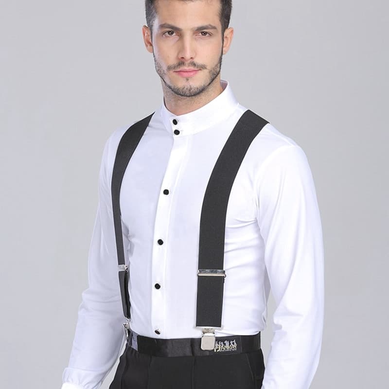 VOOTHOST Heavy Duty Big Size Suspenders For Men Work Outdoor 3.5cm Wide X Back 4 Strong Clips Adjustable Elastic Trouser Braces Straps VB224