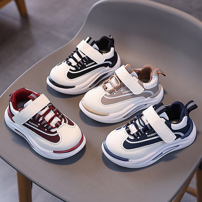 XUANMU Autumn New Soft Bottom Learning To Walk Shoes For Infants And Toddlers Boys And Girls Fashionable Board Shoes B0053