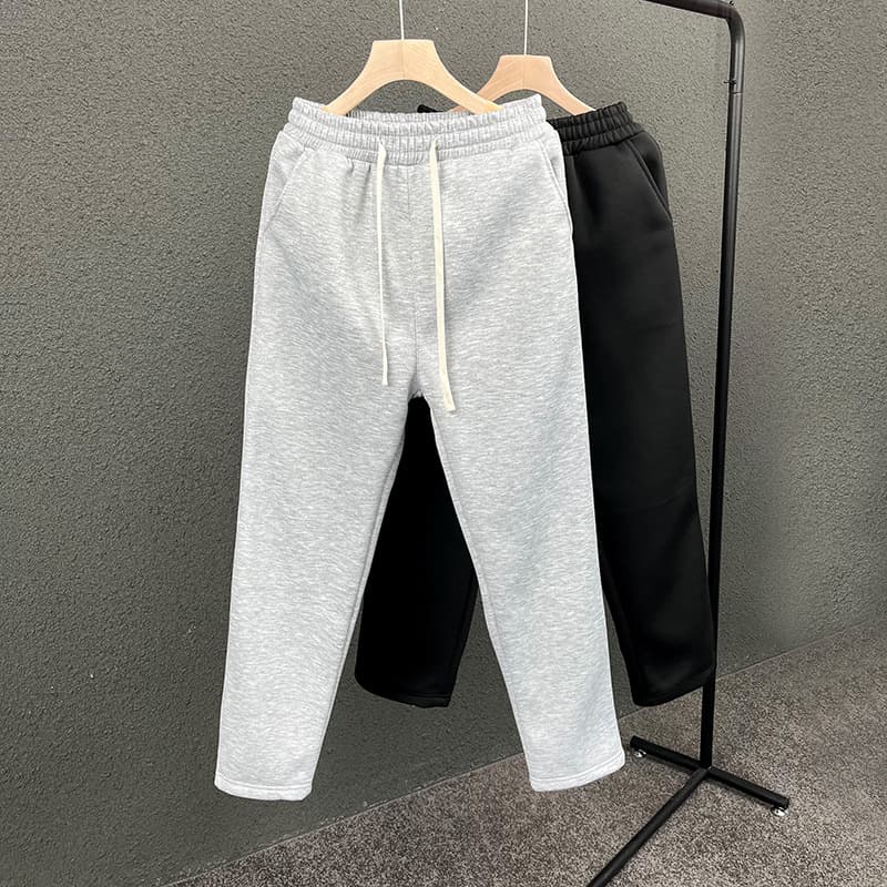 Men's Clothing Autumn New Solid Color All Match Straight Casual Pants Men's Fashionable Simple Wide Leg Sports Pants