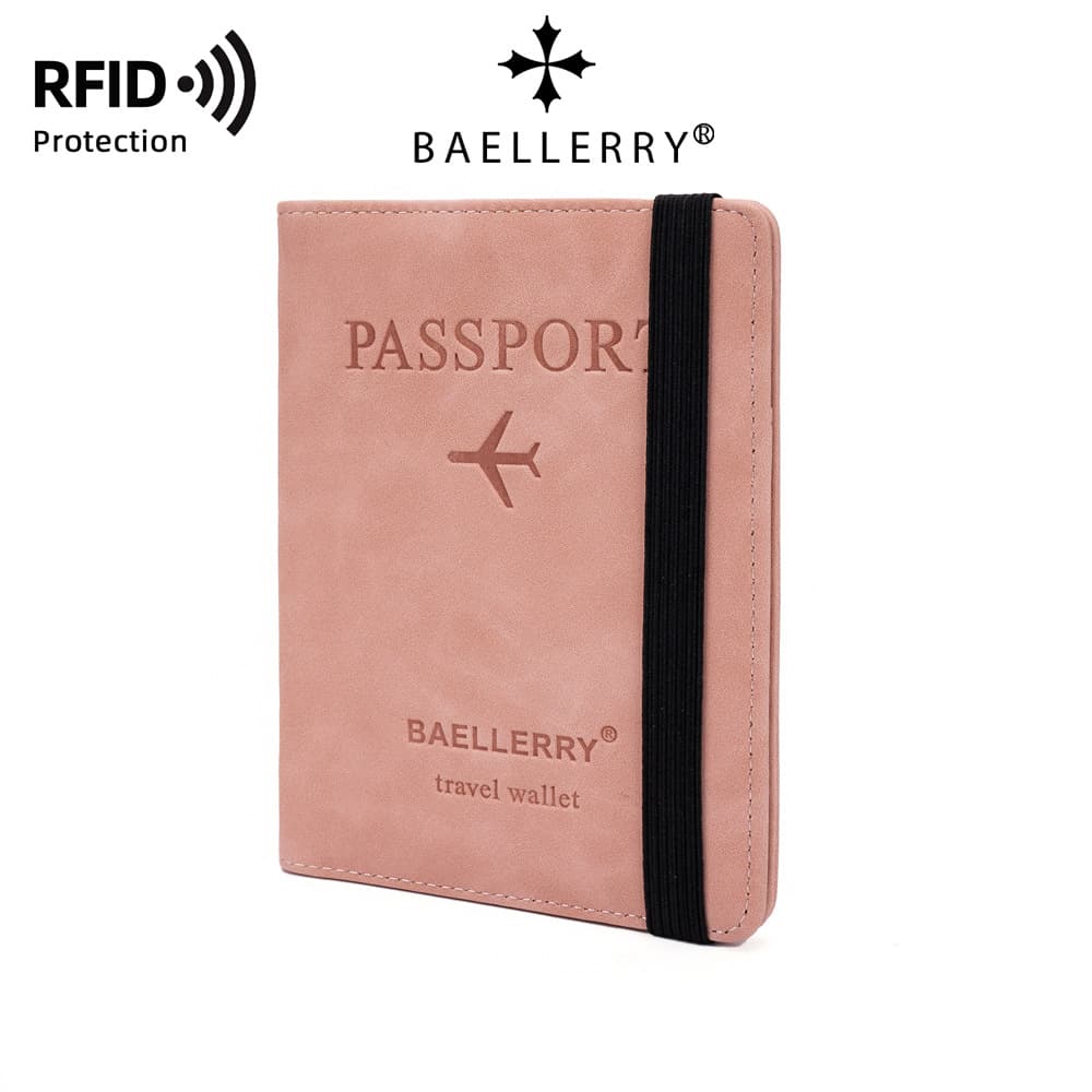 Baellerry new RFID passport bag cross-border frosted travel document holder simple anti-magnetic card bag female wholesale