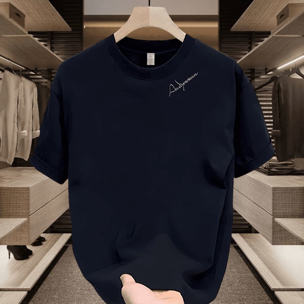 Trendy Brand American Short-sleeved T-shirt Men's 2024 Summer New Combed Pure Cotton All-match Loose Clothes Men's Style
