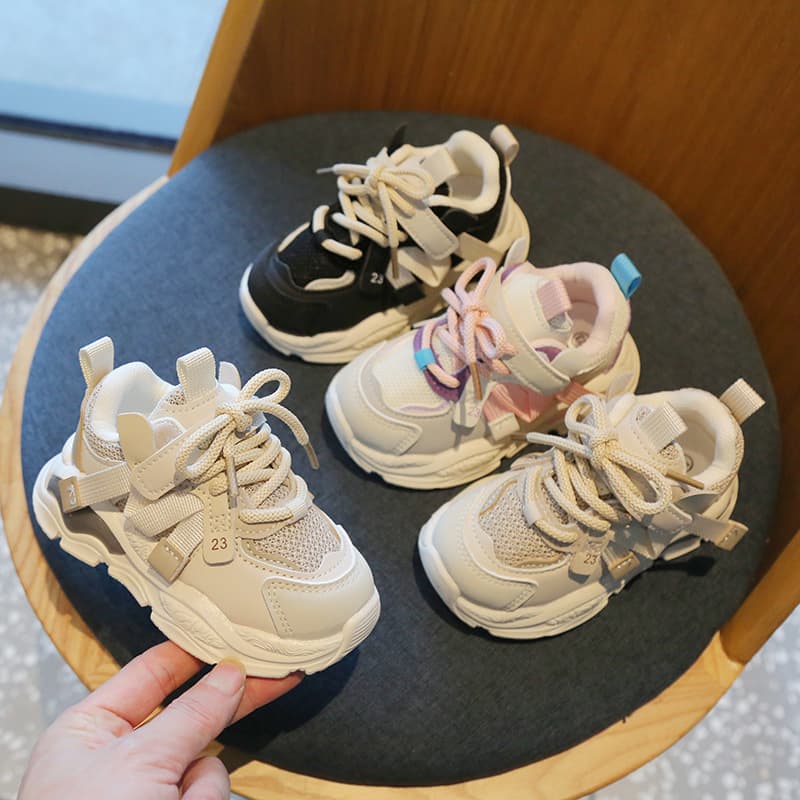 Ultra Light Soft Soled Girls Shoes Dad Shoes Girls Spring And Autumn New Children's Sports Shoes Mesh Boys Versatile Boys