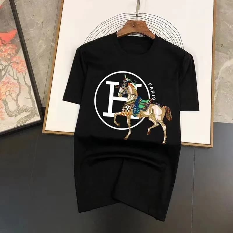 2024 Nouvelle marque de mode tendance 100% coton Tops décontractés Hommes Femmes T-shirt Motif imprimé T-shirt confortable pour hommes T-shirt gra