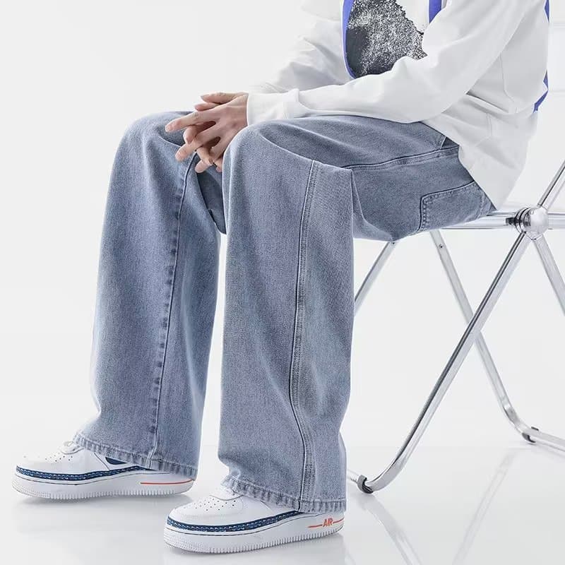 Jeans Autumn Oversized Straight Men's Loose And Trendy Wide Leg Casual Long Pants