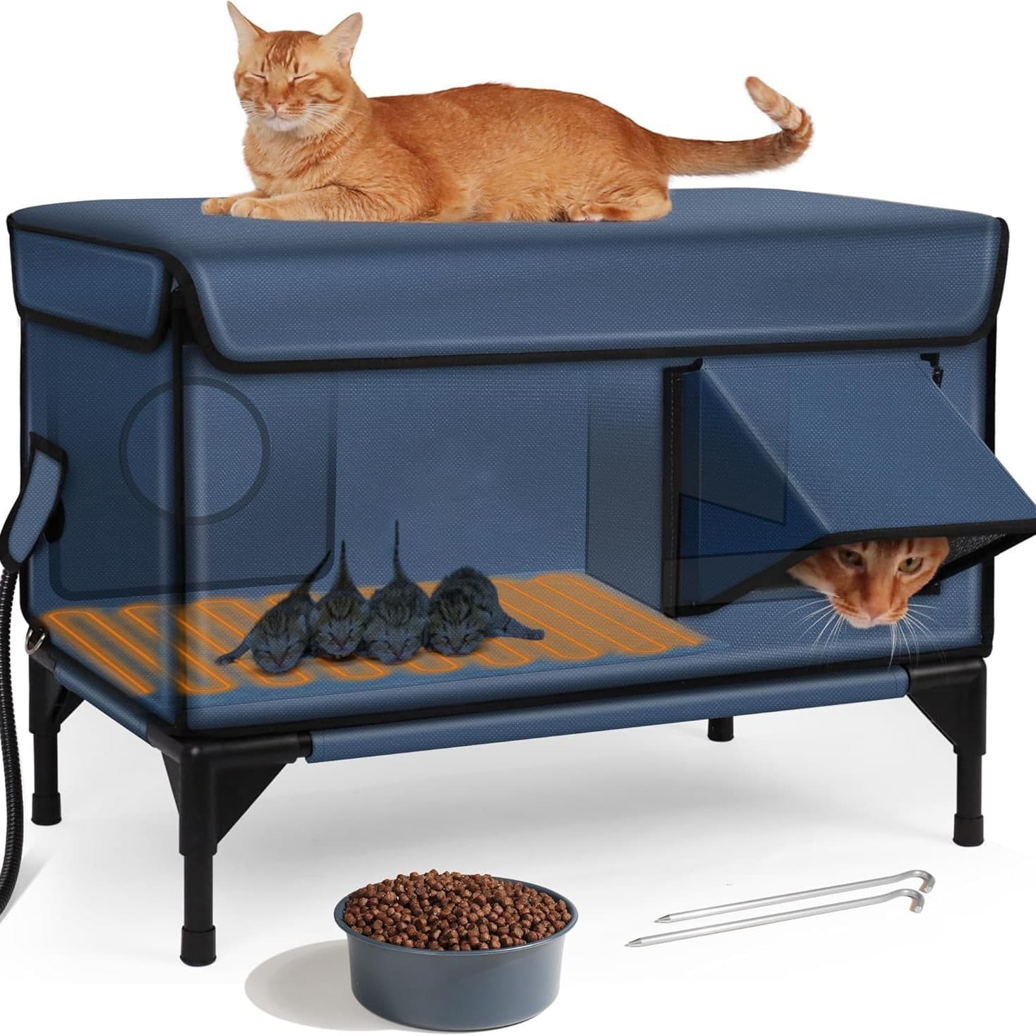 Cross-Border Hot Sale Outdoor Heating Insulation Waterproof Foldable Cage Cat Birth House Pet Fence Tent