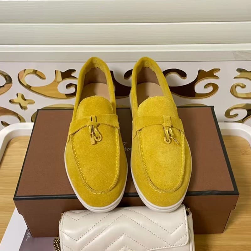 Mocassins décontractés à pampilles pour couple, style britannique, en cuir véritable, à semelle souple