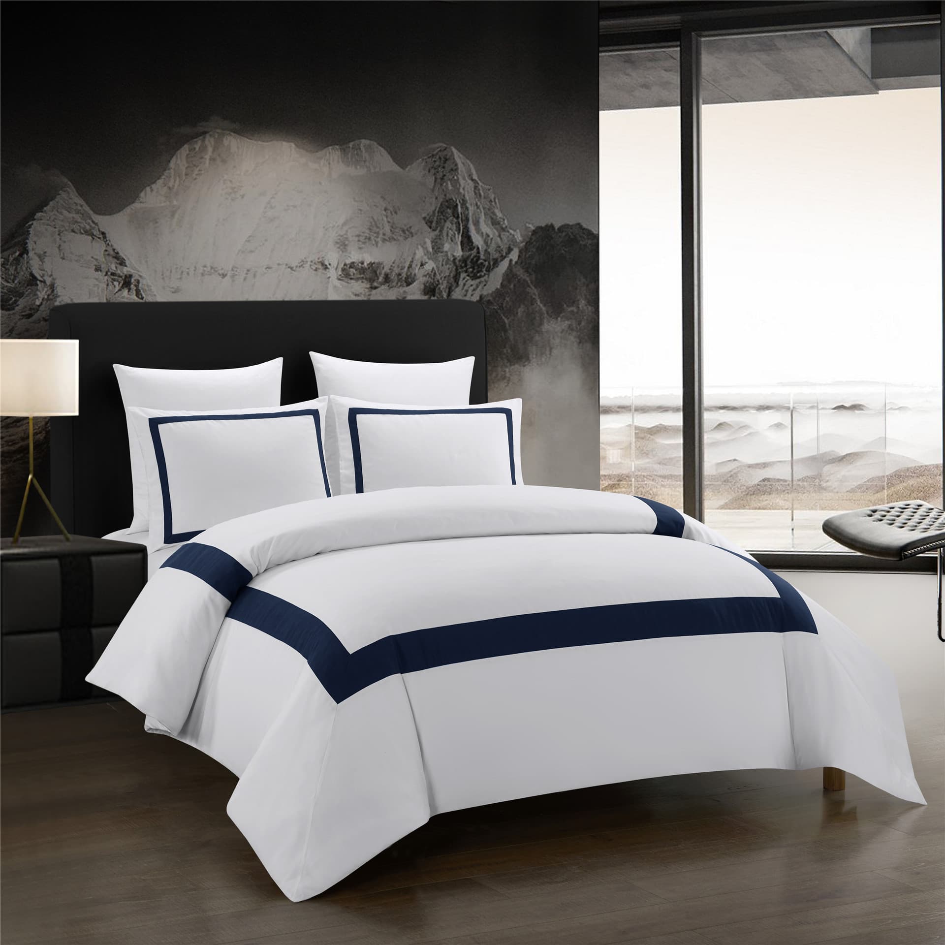Three Piece Set Duvet Cover Quilt Cover Bedding Set Hotel Style