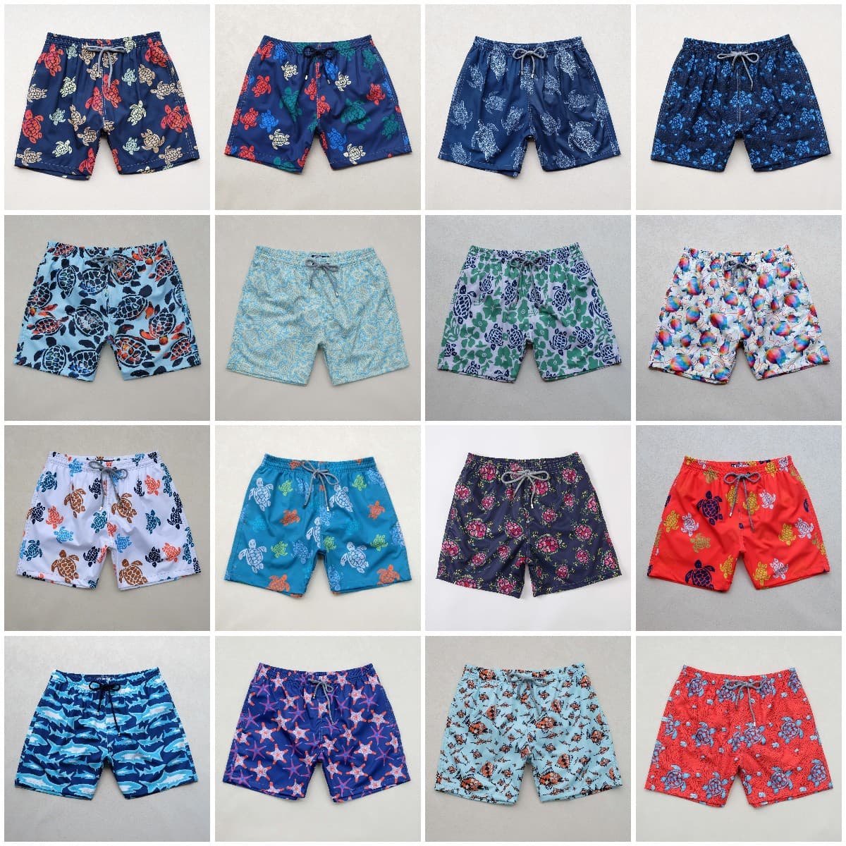 Villebrequin Men's Beach With Triangular Inner Mesh Stretch Quick Drying For Water Release Summer Style Swimming Pants