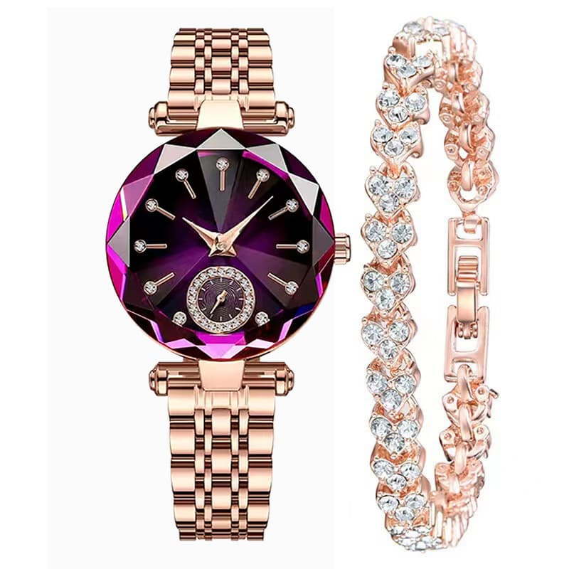 Women's High Beauty Middle School Student Minimalist Alloy Belt Steel Band Diamond Inlaid Watch New Non Mechanical
