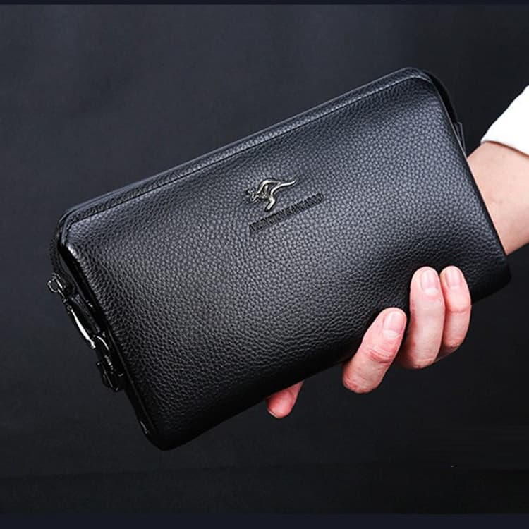Secure & Stylish Men's RFID Blocking Leather Wallet With Lock – Slim Business Handheld Clutch For Daily Essentials & 8-Inch Tablets​