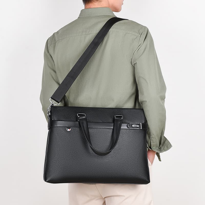 Men's Business Briefcase Men's Handbag, Business Briefcase, Single-shoulder Crossbody Bag, Soft Pu Leather Computer Bag, Casual And Trendy Men's Bag