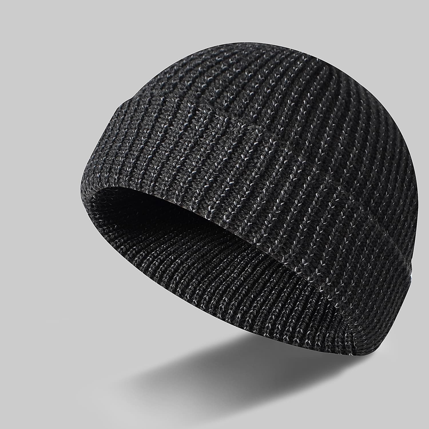 Unisex Night reflective silk knit hat Winter outdoor sports reflective hat Running hat personality warning hat melon cap
