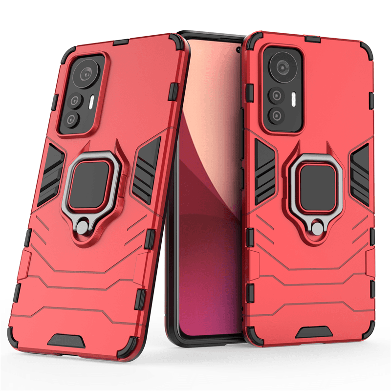 For Xiaomi Mi 12 11T 11 11X 11i Pro Lite Ultra Hybrid Hard PC + Soft TPU Armor Anti-Drop Case Rotating Ring Stand Holder