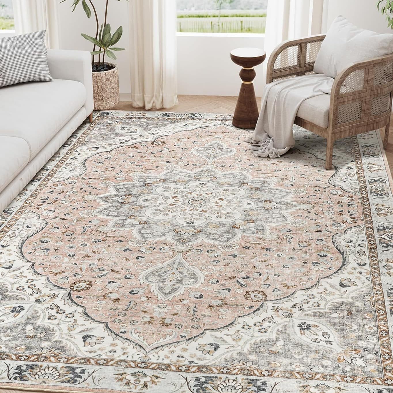 Ethnic Persian carpet retro Moroccan floor mat home living room coffee table mat Bohemian B&B blanket