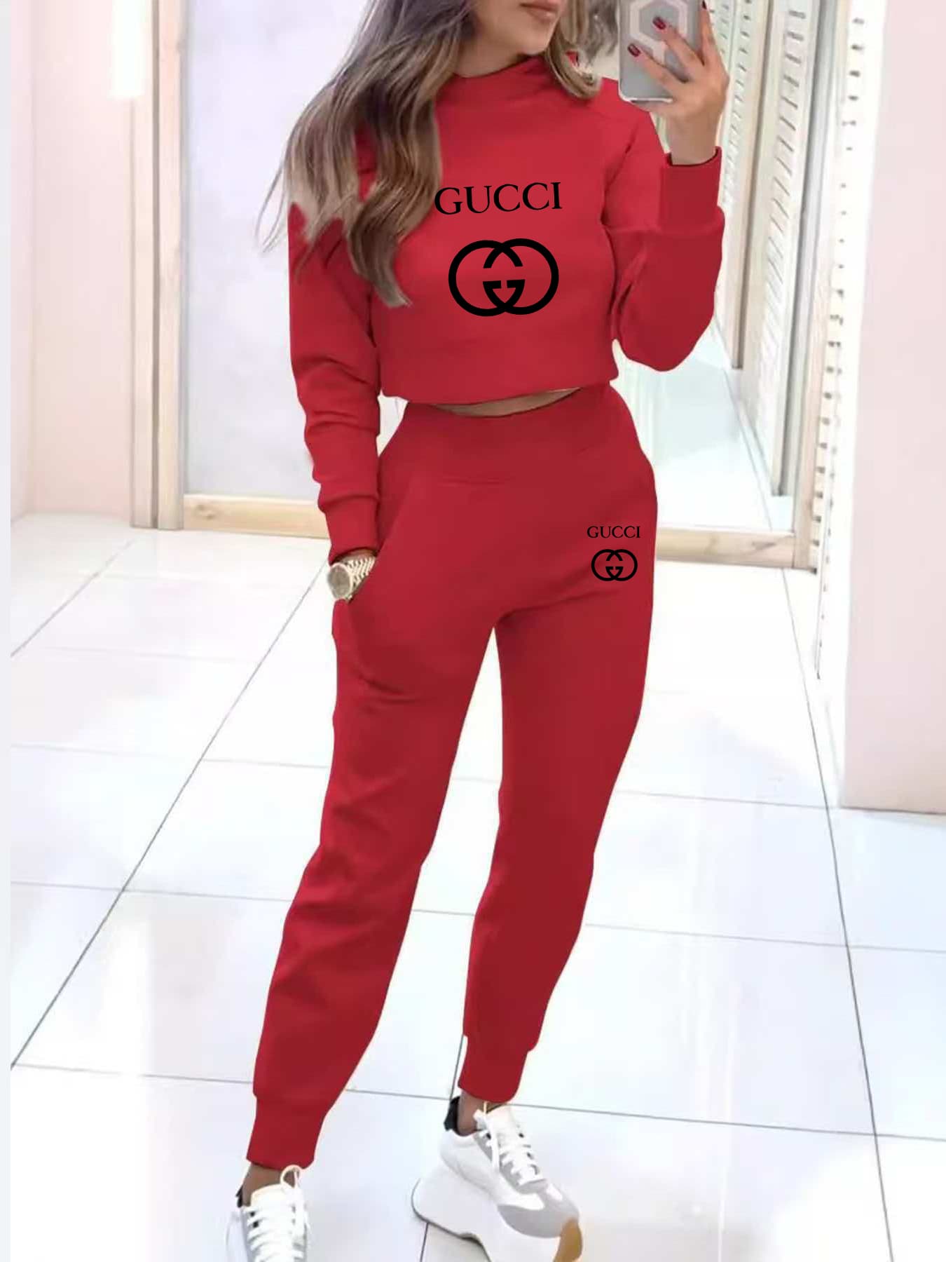 Ensemble pull-over imprimé sport tendance pour femme, best-seller printemps-automne