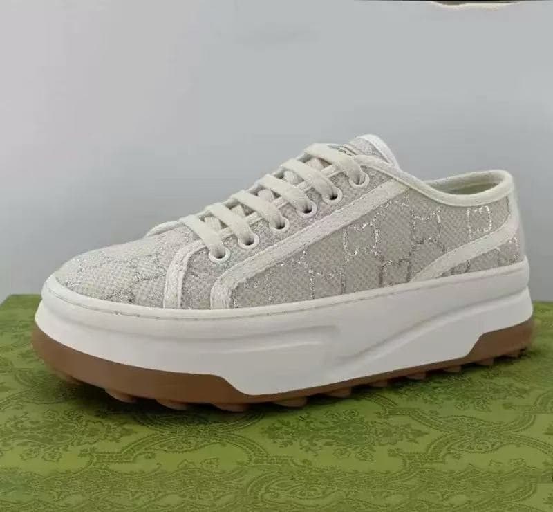Chaussures décontractées en toile à plateforme rehaussante brodée style papa, modèle 1977 pour femmes (collection 2025).
