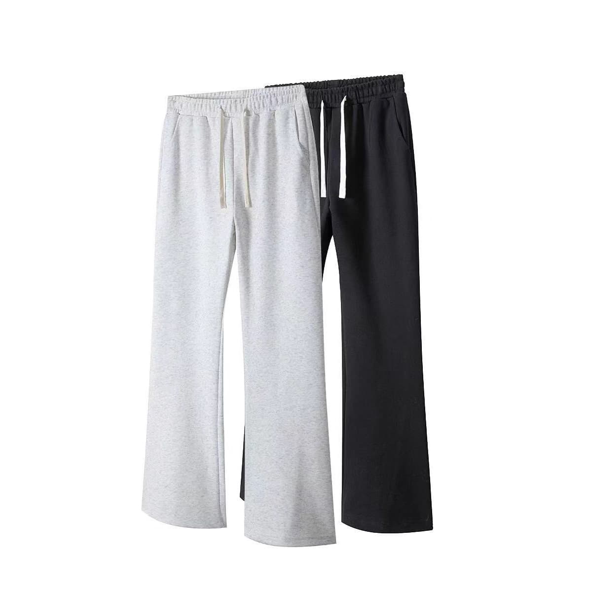Men's Casual Wide-Leg Snowflake Print Cleanfit Jogger Pants With Side Seam & Flared Hem Fashion Trends