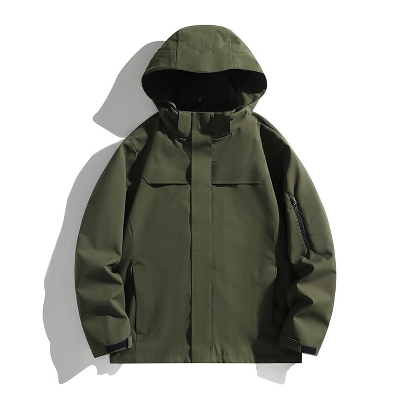 Men's Clothing Autumn Thin Hooded Assault Men And Women Outdoor Self Driving Windproof For Male Student Group Collective Jacket