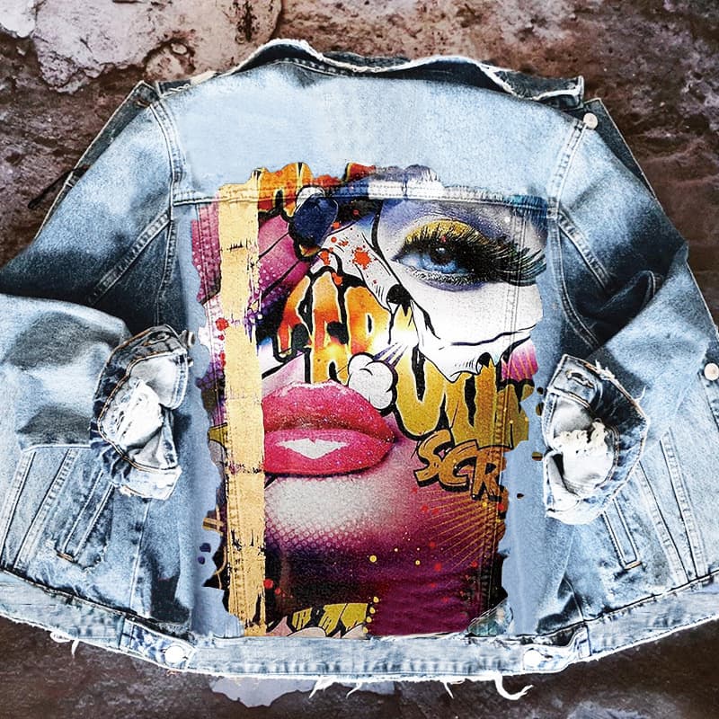 women's fashion loose casual denim jacket denim jacket