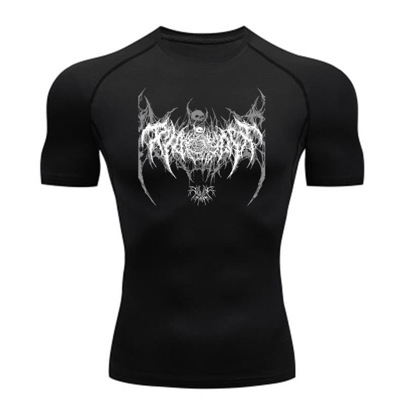 Men's Clothing Compression Shirt Black Fitness T Shirt Men's Muscle Quick Drying Fitness Sportswear Sun Protection Sports T Shirt