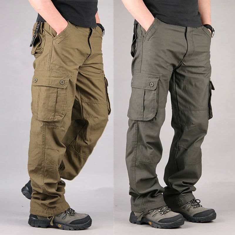 Men's Clothing Overalls Men's Casual Pants Long Pants Style Multi Pocket New Student Straight Loose All match