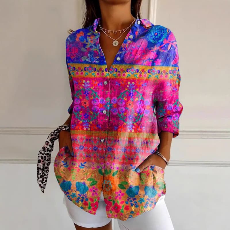 Women's Summer New Trendy Seven-Sleeve Animal Pattern Print 3D Shirt