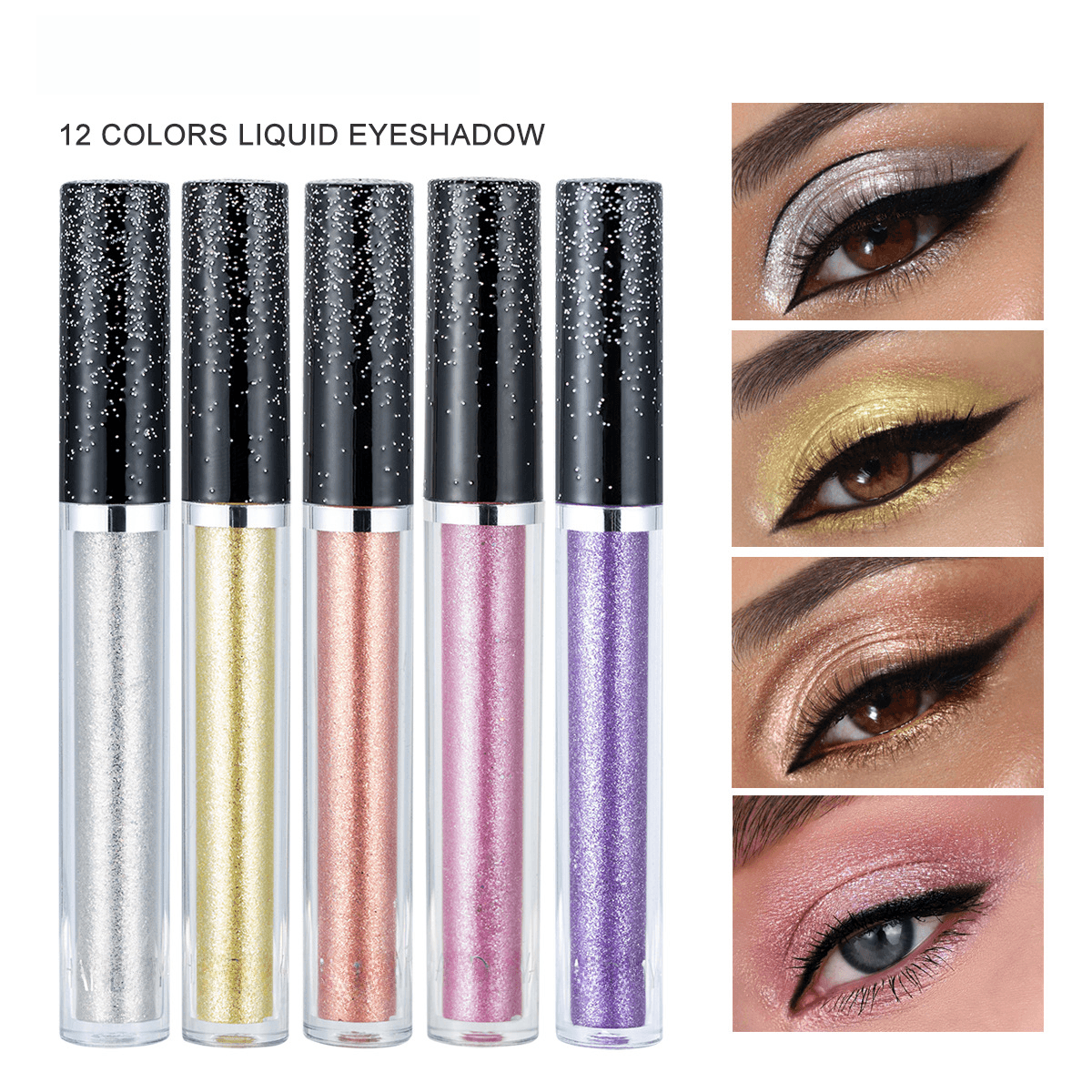 hot products HANDAIYAN 12-color diamond Liquid Eye Shadow psychedelic pearlescent shiny lying silkworm tear makeup eye shadow liquid