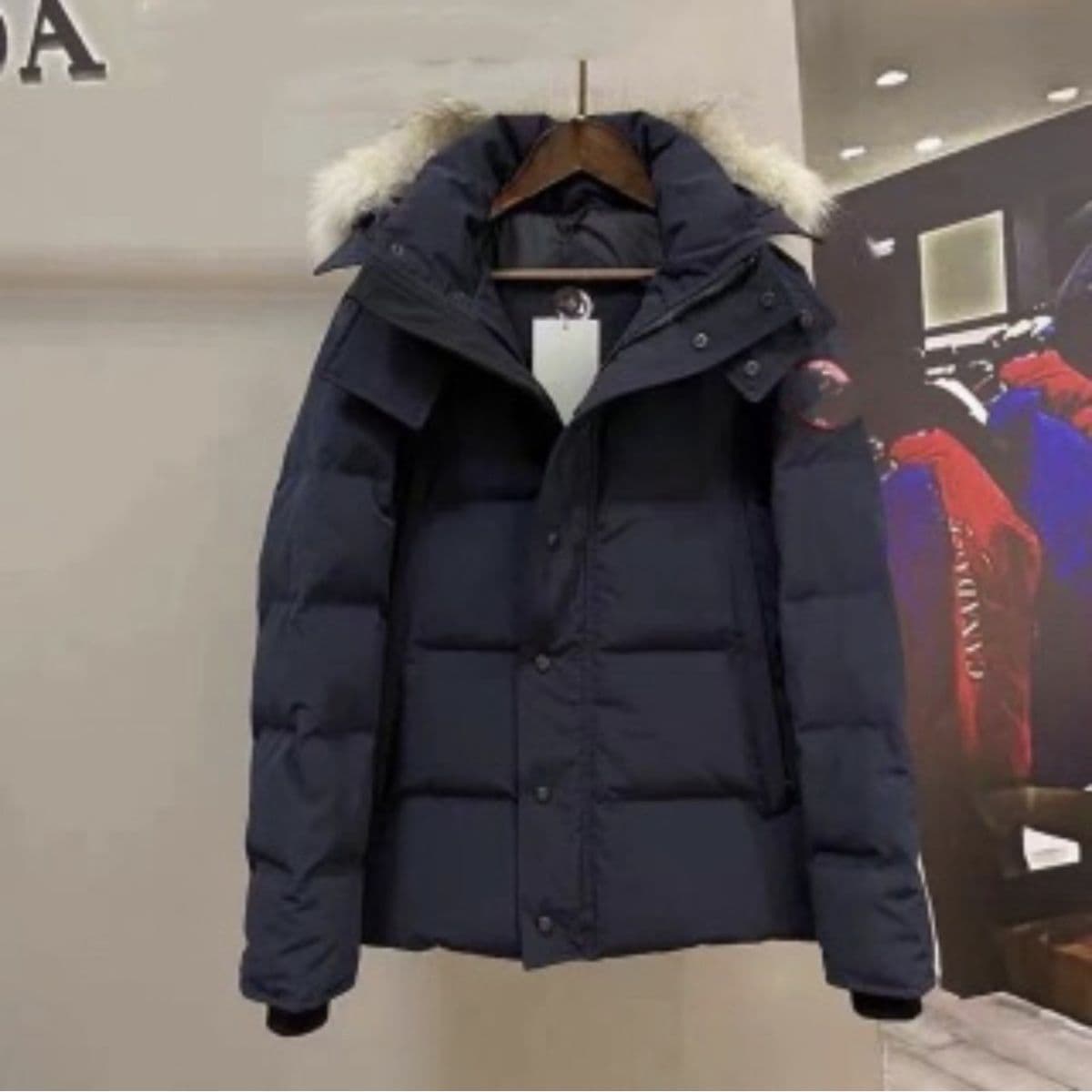 Canada Goose 2025 - Veste matelassée en coton pour homme et femme - Manteau à capuche épais et chaud avec col en fourrure