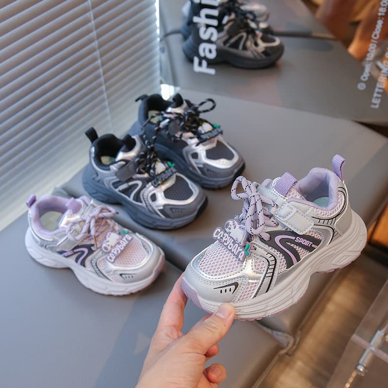 Children's Sports 2025 New Cartoon Girls' Dad Mesh Boys' Breathable Big Kids Running Shoes