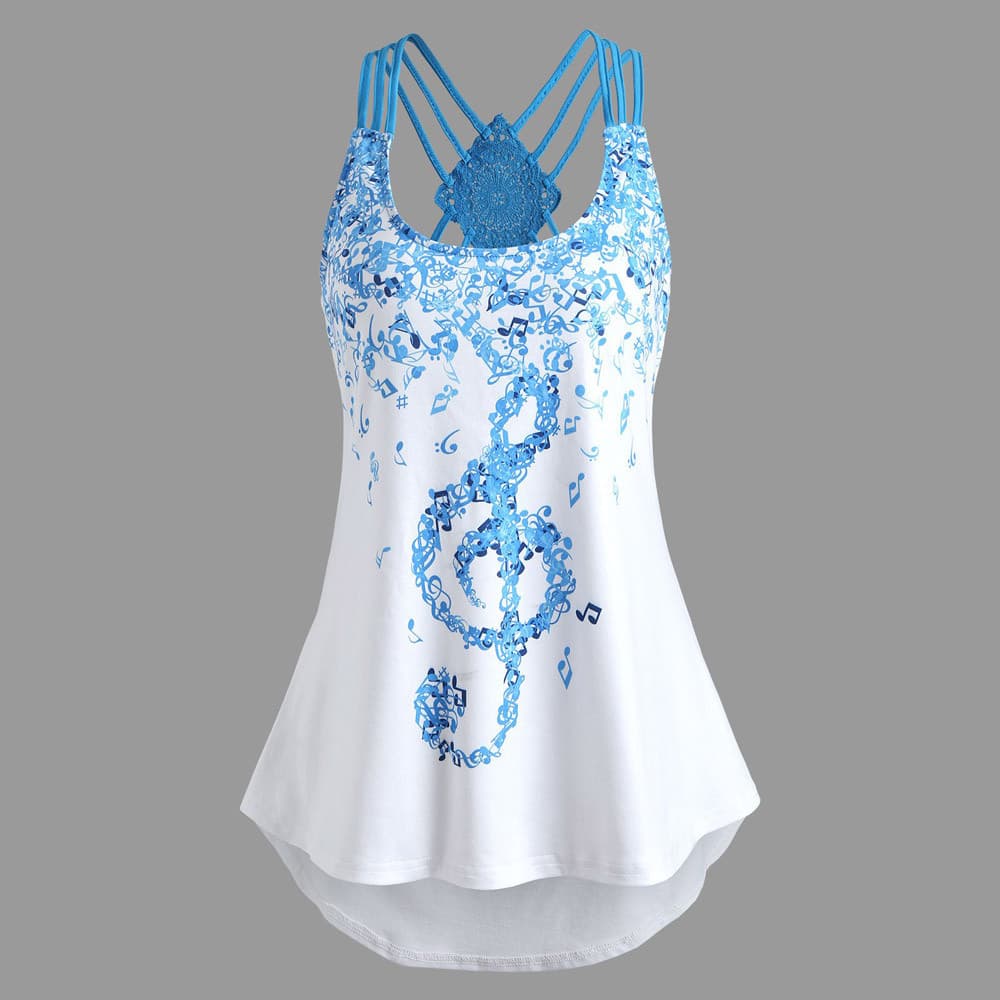 Women's Clothing Solid Color Sleeveless Cross Strap Vest Top