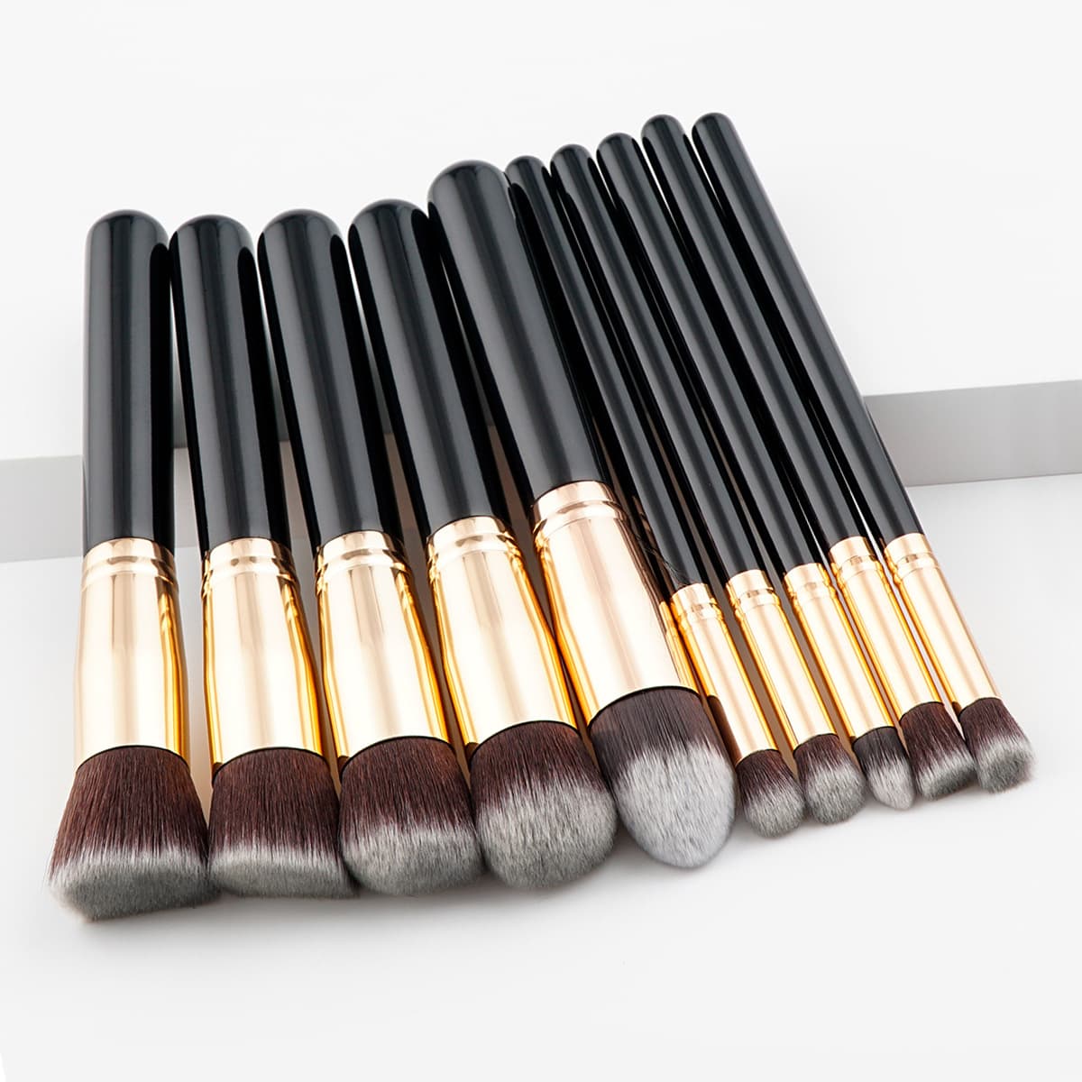 10 pcs black quality large new professional makeup brush set