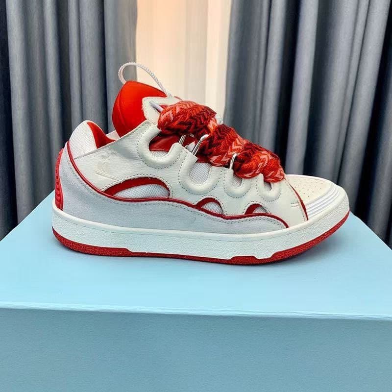 Nouvelles chaussures de sport décontractées CURB pour hommes et femmes, en cuir patchwork à lacets, style cross-frontalier. Nouvelles chaussures d