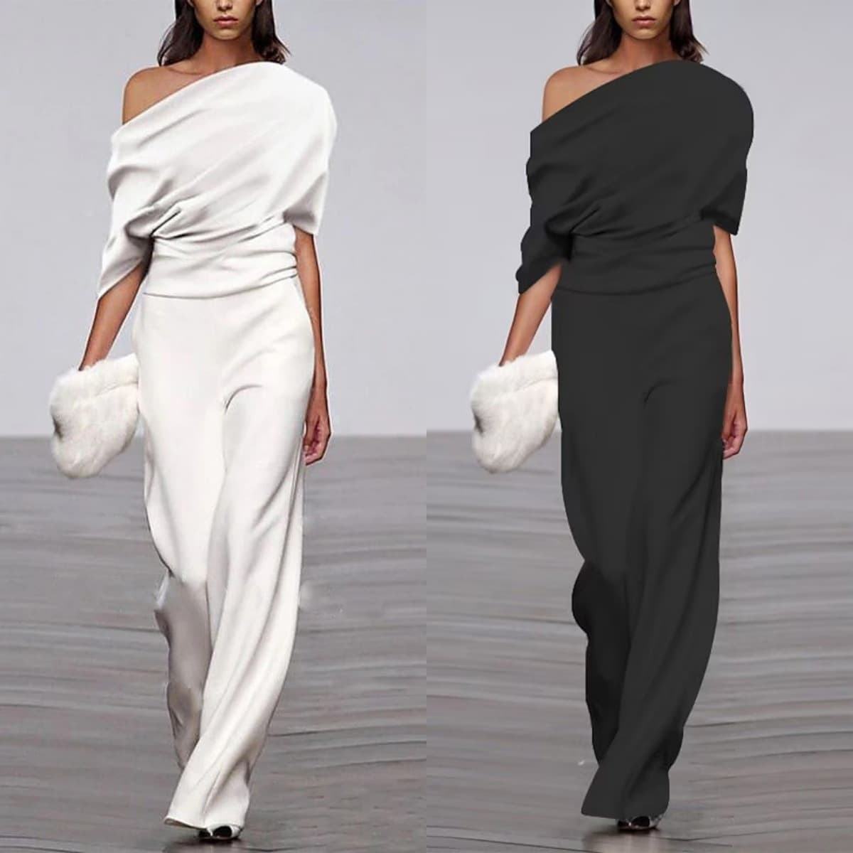 Women's Clothing hot selling new spring one piece collar jumpsuits loose casual women's solid color temperament commuting trousers